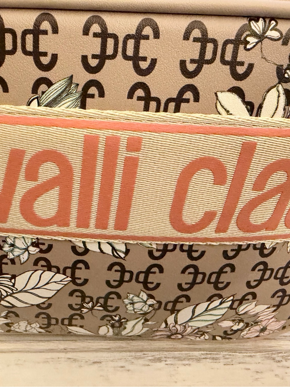 Cavalli Class NWT Lucilla Floral Logo Camera Crossbody Bag - Picture 2 of 9